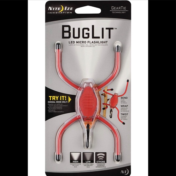 Other - Nite Ize BugLit Micro Flashlight - Red + Black With White LED